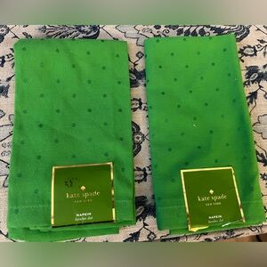 Kate Spade Green Polka Dot Napkins 20x20 set of 2 NWT